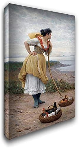 Daydreaming 16x24 Gallery Wrapped Stretched Canvas Art by Eugene de Blaas