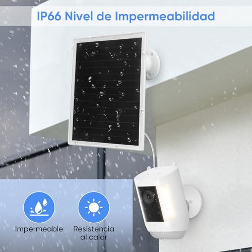 Panel solar de 6W impermeable IP66 con batería de 5V para cámaras de exterior 4