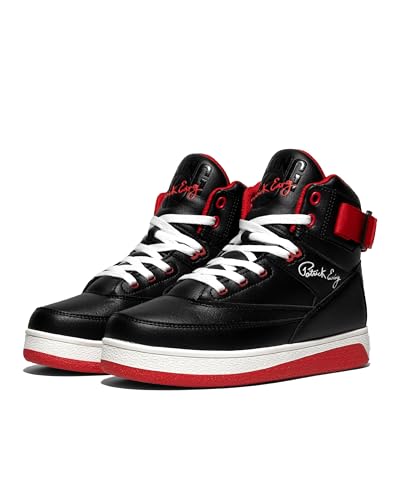 Ewing Patrick Athletics Women's 33 HI Orion - Black/Red/White Retro Sneakers with Vegan Upper, Reversible Strap, and Hybrid Sole2