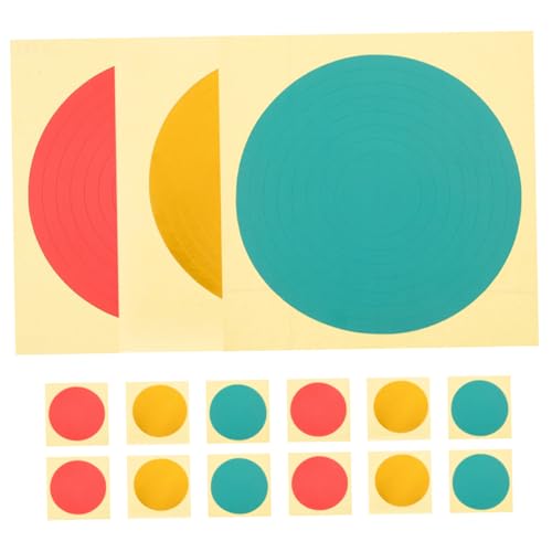 Generic 15Pcs Reflective Pressure Gauge Stickers for Identification Adhesive Marking Circles Instant Pressure Status for Industrial Use