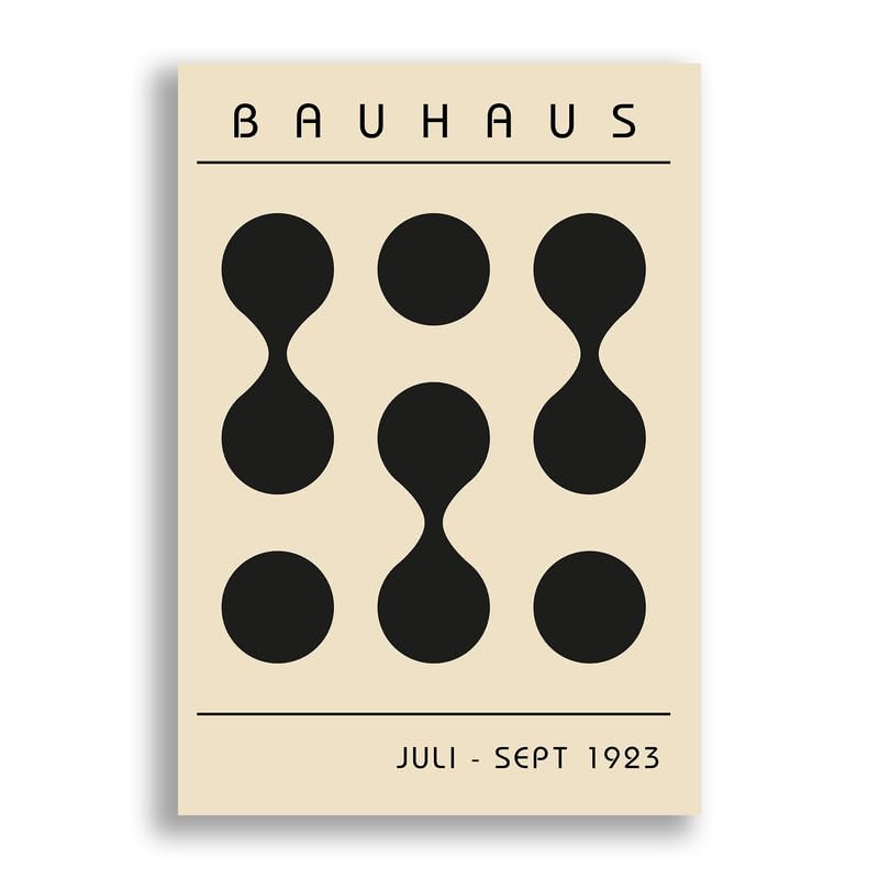 Bauhaus - Connected Circles Grid - Abstract Wall Art Print - Modern Contemporary Home Décor Wall Filler - Unframed Photo Poster (24" x 32" inches)