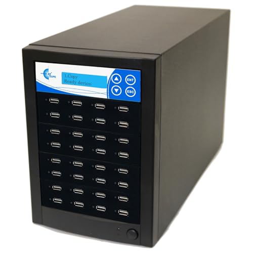EZ DUPE 1 to 31 USB Duplicator - 2GB/Min - Multiple USB Flash Media Thumb Drive Standalone Copier & Eraser/DOD Sanitizer - at Copy Speed up to 35MB/Sec (U31-SSPX8)