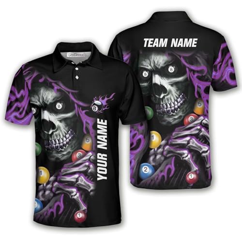 Custom Billiards Shirts, Personalized Billiards Jerseys with Name Team Tournament, Sizes S - 5XL4