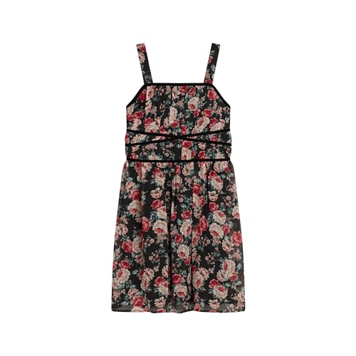 Beautees Girls' Floral Dress with Stretch Velvet Shrug3