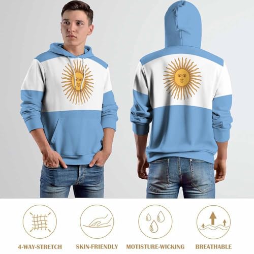 Sweat à capuche hommes pull léger femmes Argentine imprimé 3D