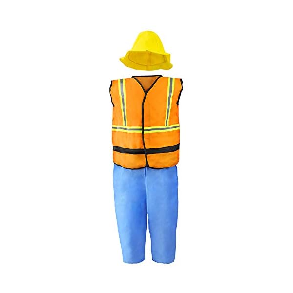Jeowoqao boy's dress up costumes set, role play set 11-pcs trunk pirate, chef, construction worker, policeman costume fit kids girls age from 3-6 - image 6