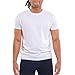 Kenneth Cole REACTION Mens T-Shirt Pack of 3 - UPF 50+ Cotton/Spandex Jersey Slim Fit White T Shirts for Men (White, XX-Large)