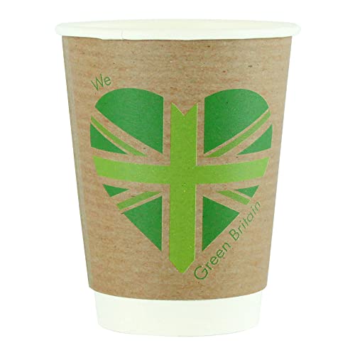 Green Britain - Vasos de doble pared para bebidas calientes (340 ml, 500 unidades) Cover