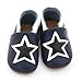XWANZI Infant Boy Slippers Elastic Band Soft Sole Blue Cartoon Star Pattern First Walkers Fashion Cute Baby Slippers 12-18 Months