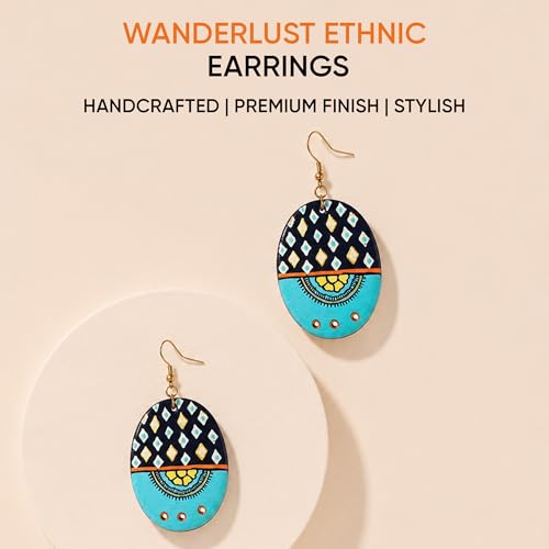 Image of Boho Ethnic Earrings Collection for Women - Colorful Tassel, Hoop, Stud, Drop, Chandelier & Huggie Styles Inspired by Festival Fashion