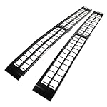 BBOGSUL-9ft-Aluminum-Plate-Folding-ATV-Loading-Ramp-Black-Pair-Truck-Trailer-1200-lbs