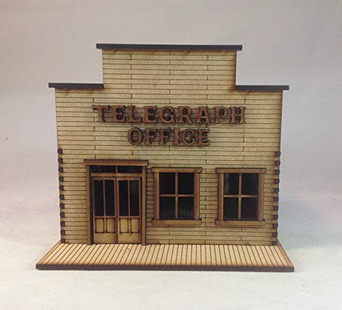 Telegraph Office 28mm MDF Kit Tombstone Desperado Legends Old West Terrain Building