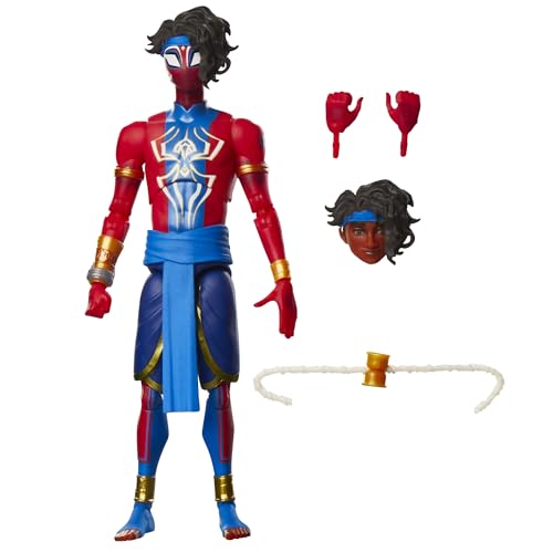 Marvel Legends Series Pavitr Prabhakar Spider-Man: Across the Spider-Verse Collectible 6 Inch Action Figure Red and Blue