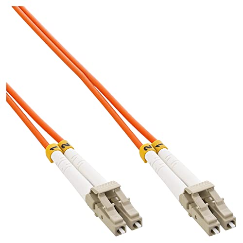 Cable de fibra óptica InLine 15 metros OM2 con conectores LC duplex y acabado LSZH de alta gama