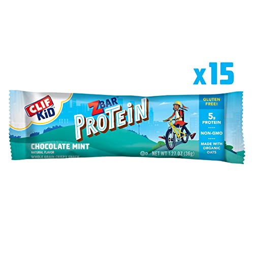 Clif Kid Zbar - Protein Granola Bars - Chocolate Mint Flavor - Non-Gmo - Organic -Lunch Box Snacks (1.27 Ounce Energy Bars, 15 Count) #TOP1