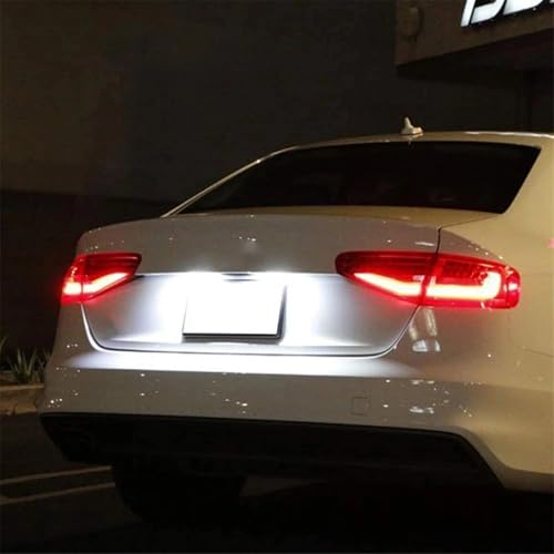 Luz de placa trasera superbrillante con 2 bombillas LED de xenón 4