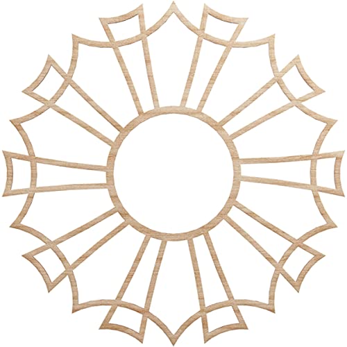 Image of Ekena Millwork 28 inchOD x 9 7 /8 inchID x 1 /4 inchT Augustus Wood Fretwork Pierced Ceiling Medallion, Alder