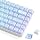 Womier Blue Jelly Keycaps, Shine Through Keycaps for Mechanical Keyboard, OEM Profile Key Cap Set, 113-Key Custom Keycaps for
