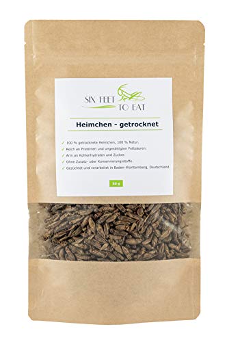 Essbare Grillen 30 g - essbare Insekten - Insekten zum Kochen und Essen - Speziell für den menschlichen Verzehr gezüchtet und in zertifizierter Produktion hergestellt - Pur oder gewürzt als Snack