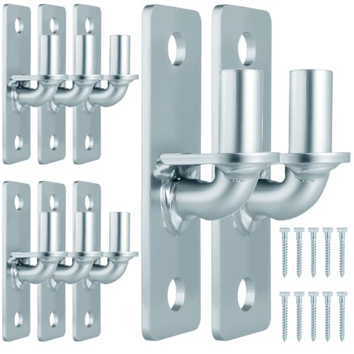 WENHUALI Wall Mount Gate Hinges 8 Pack Farm & Chain Link Gate Hinges with 5/8 Pin Heavy Duty Outdoor Metal for Fence Posts (8 Pack)