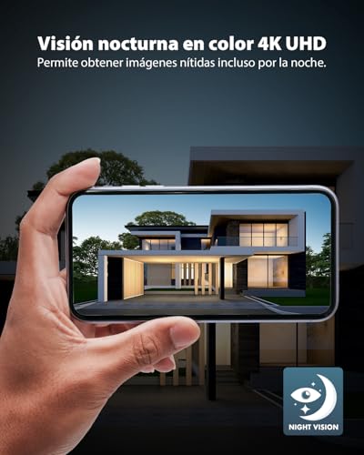 COCOCAM 4K 8MP Camara Vigilancia WiFi Exterior Solar con 10000mAh Batería, Panel Solar Ajustable 5W, Reconocimiento por IA, Detección Humana Mediante PIR, 355°P 90°T, WiFi 2.4GHz, WiFi 6, IP66 - imagen 8