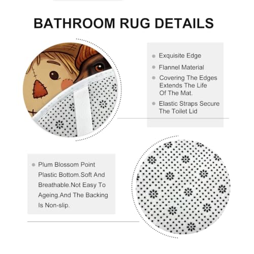 Rideau de douche 183x183 imperméable avec tapis Malinois antidérapants d'automne - 6