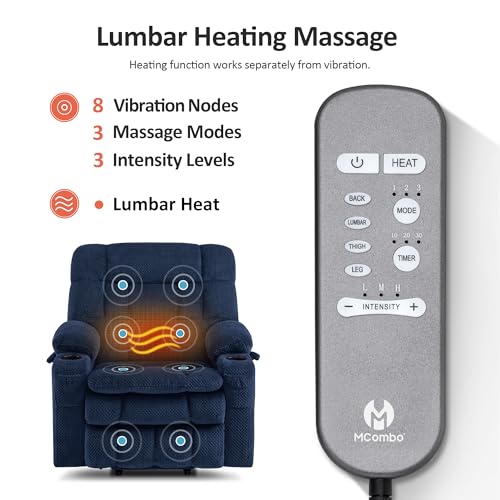 Image of MCombo Dual Motor Power Lift Recliner Chair for Elderly R7894 (Small-Wide)