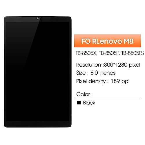 Screen for Lenovo Tab M8 Screen Replacement for Lenovo TB-8505F Tablet LCD Screen TB-8505X,TB-8505FS Touch Display Digitizer Assembly Repair Parts?Black No Frame?