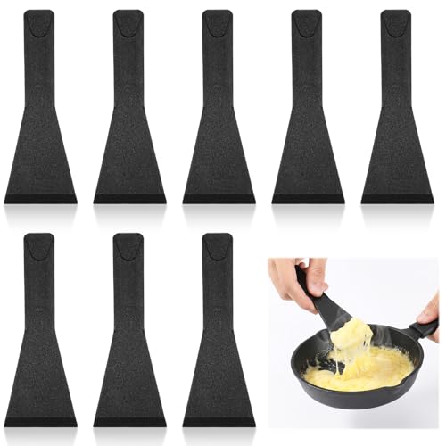 DOPENSPI 8 Stück Raclette Spatel Antihaft Raclette Schaber Kunststoff für Käse Grills Fondue Gourmet Bretter Küchenutensilien für Pfannen Bratpfannen Hitzebeständig Robust