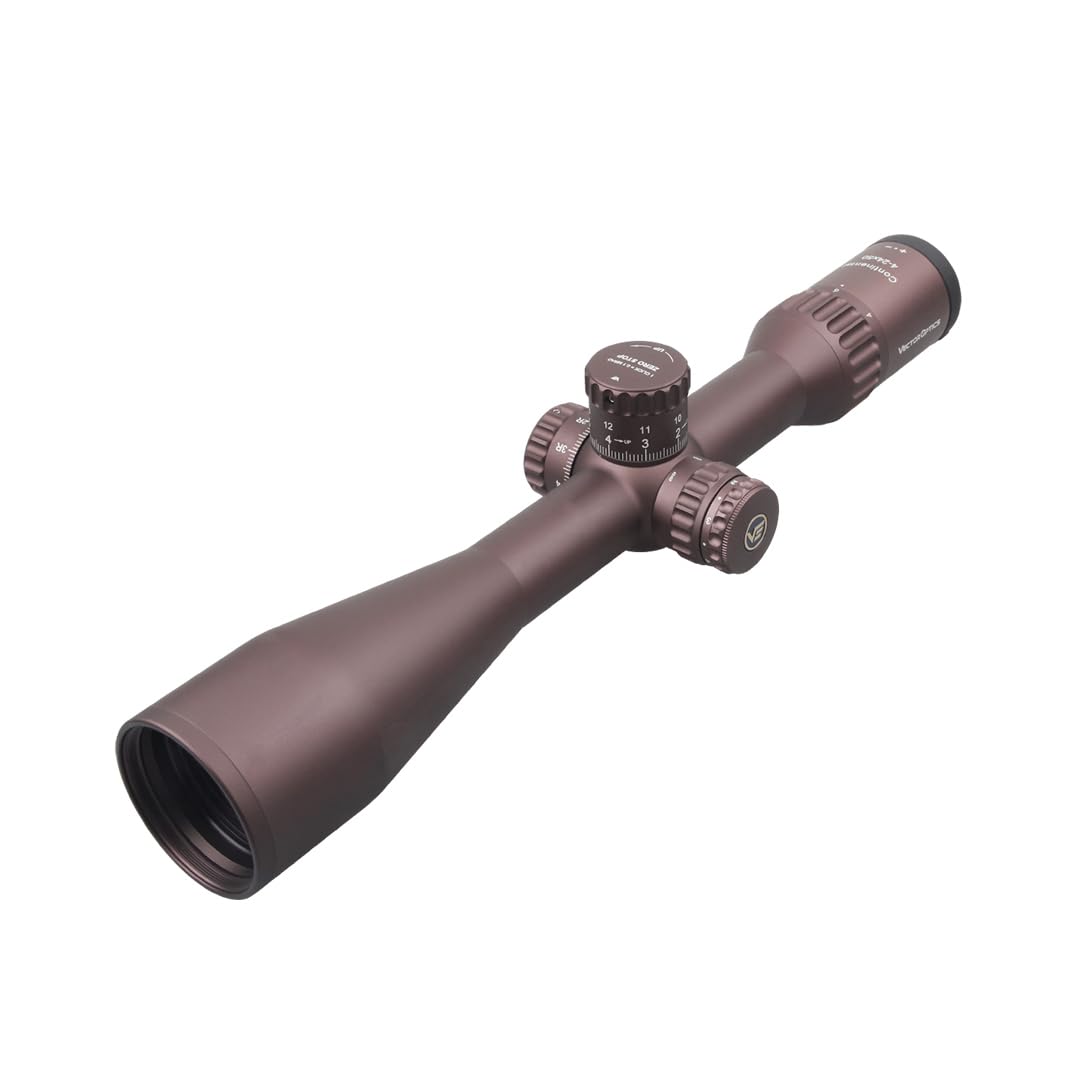 Vector Optics SCOL-43 Continental x6 4-24x50SFP Coyote FDE - Cannocchiale per sport, airsoft e caccia, fucile ad aria compressa, mirino per fucile, scopa rifle scope, ampia gamma di accessori
