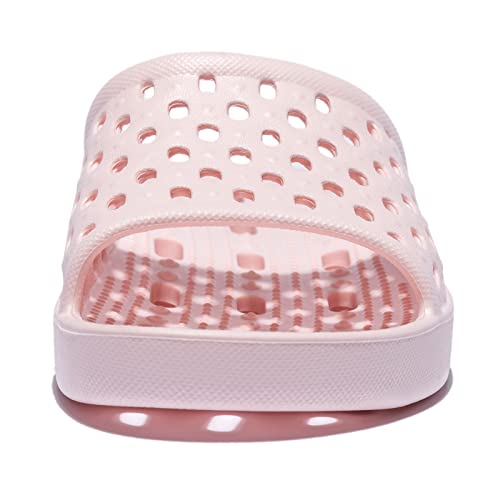NewDenBer Bathroom Shower Shoes for Women and Men Non-Slip Quick Drying Beach Pool Shower Slides Sandals with Drain Holes3