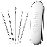 Ohuhu Blackhead Remover Pimple Comedone Extractor Tool  Acne Removal Extraction Kit, Treatment for Blemish, Whitehead Popping, Zit Removing for Nose Face Skin