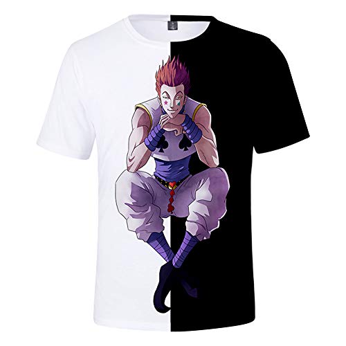 Maisley Hunter × Hunter Hisoka T-Shirt Kpop Dessin Cosplay Manches Courtes Lettre Impression Nouveau Décontracté Col Rond Tshirt