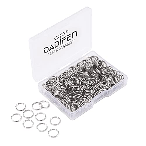 DADIFEN 304 Stainless-Steel 10 mm Jump Rings 18 Gauge 300pcs for Jewelry Making Supplies