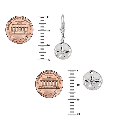 Ritastephens Sterling Silver Sand Dollar Lever Back Dangle Earrings2
