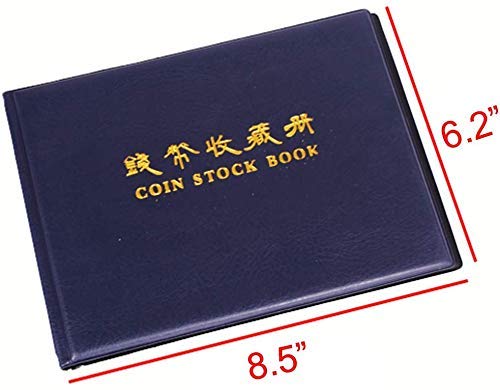 Image of 240 Pockets Coin Holder Collection Coin Storage Album Book for Collectors, Money Penny Pocket, Coin Pouch (Green)