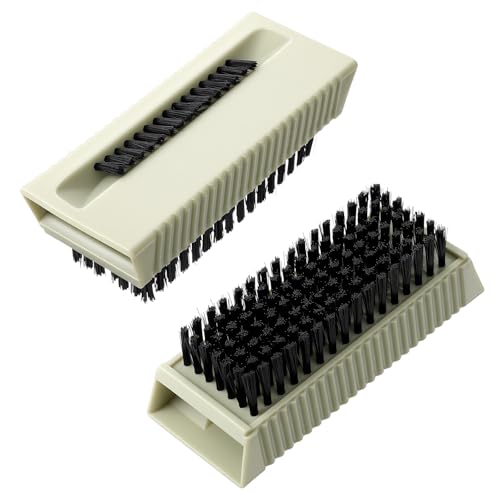 2 Pcs Nail Brush for Cleaning Fingernails, Two-Sided Fingernail Brushes for Cleaning Under Nails Heavy Duty Nail Scrubber Brush for Remove Dirt and Dead Skin Cuticles