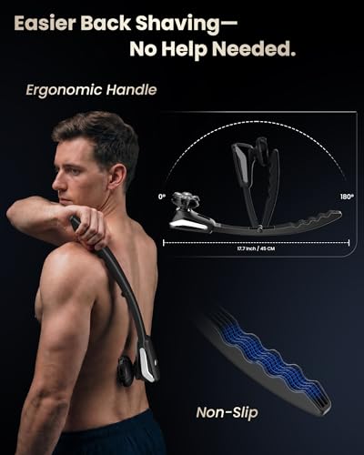 Afeitadoras de espalda impermeables con kit de aseo masculino 6D 3