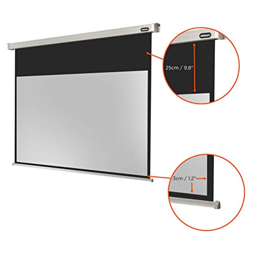 celexon Professional Motor-Leinwand 70 | 160x90 cm 16:9 | elektrische 4K,Full-HD Beamer-Leinwand f&uuml;r Projektionen im B&uuml;ro & Heimkino | zur Decken-/ Wand-Montage | mit Fernbedienung