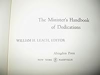 The Minister's Handbook of Dedications B000O2Q08U Book Cover