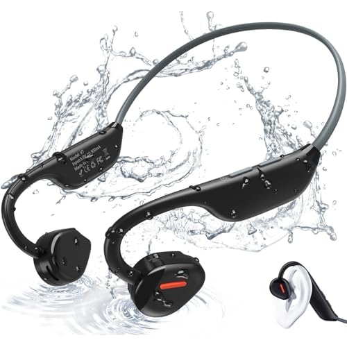 ANCwear Open Ear Bluetooth Headphones Wireless, Running Headphones Sports with Mic, 27g Lightweight & 8H Playtime & IP67 Sports Earphones for Running, Workout, Cycling, Hiking (Dark)