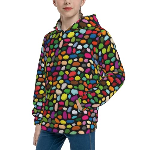 Pebble Colorful Kid Hoodies Boys Sweatshirts Girls Pullover with Pocket2