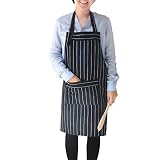 SIMEISM Antifouling Tablier de Cuisine Femme Mode Imperméable à l'eau et à l'huile Culotte Sanitaire Sans Manches