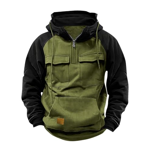 Sudadera verde de hombre para rutas de ciclismo en verano y paseos de otoño al aire libre