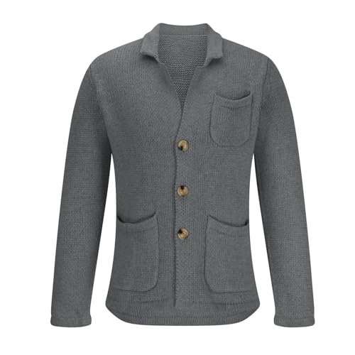 Mens Casual Cashmere Sweaters Single Breasted Stand Collar Long Sleeve Blazers Cable Knit Pullover Winter Sweater3