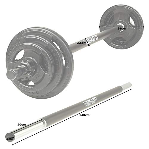 Mirafit Black 20kg Studio Pump Set - For Aerobic Weights Exercise - Image 7