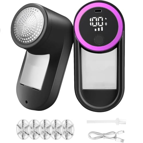 Catálogo de Quitapelusas los más solicitados. 42 VASA NAMA Quita Pelusa para Ropa Recargable, Removedor De Pelusa Electrico, Quitapelusas Electrico con 3 Velocidades y Pantalla LED, Limpiador de Pelusa de suéter con 5 Cuchillas...