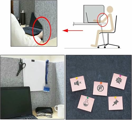 Panneaux de bureau acoustiques pliants en feutre de polyester - 4