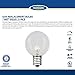 Novelty Lights Incandescent G50 Globe Replacement Bulbs - Outdoor Individual Bulbs for Events, Holiday Parties, Patios, and More - E17/C9 Intermediate Base, 7 Watt Lights (Blue, 25 Pack)
