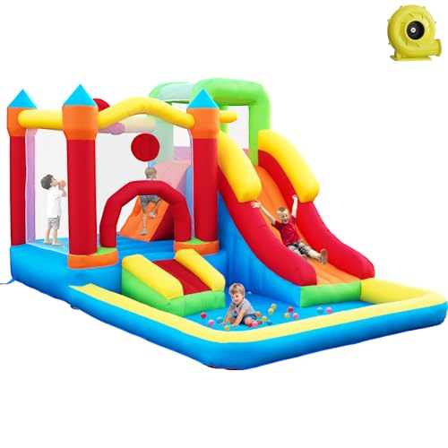 ALYUNSL 7-in-1 Bounce House with Slide